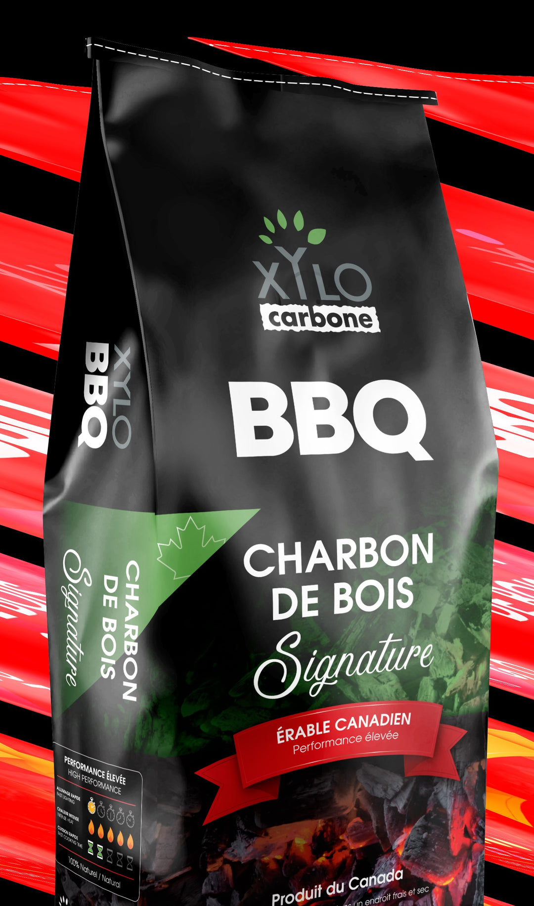 XYLO Charbon de bois signature - 100% Érable Canadien (4kg) - Quecan