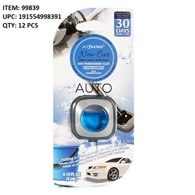 Air Freshener Clip NEW CAR