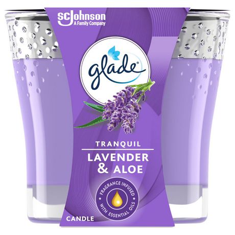 Glade Glass Candle Lavender & Aloe - Quecan