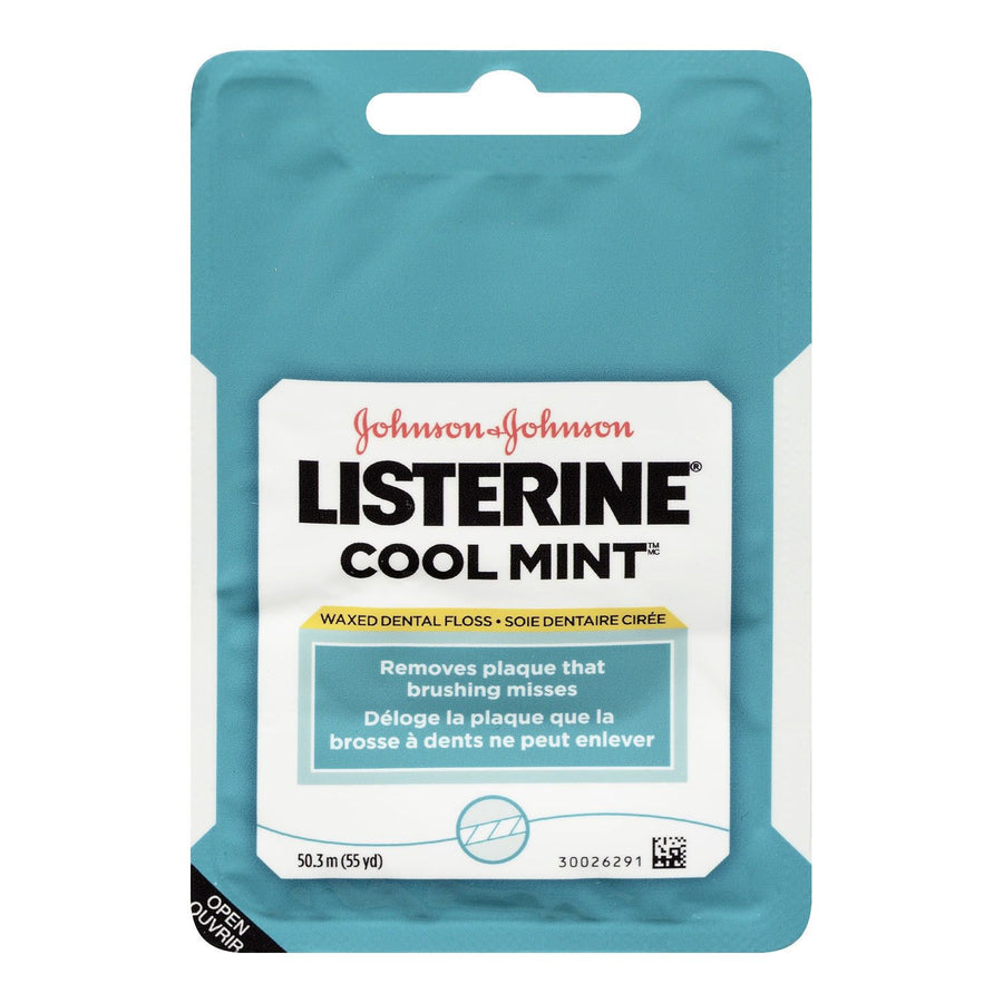 Listerine Waxed Dental Floss 50.3m  - Cool Mint (Pack of 6) - Quecan