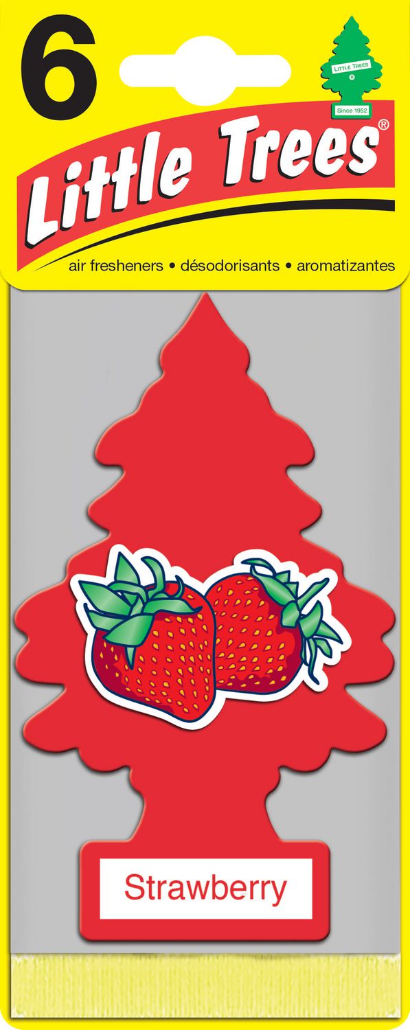 Little Trees Car Air Freshener (Pack of 24) Strawberry - Quecan
