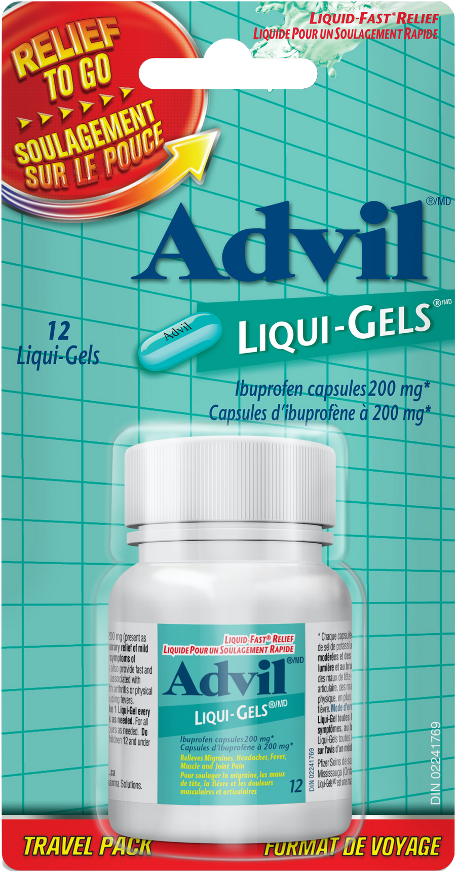 Advil Liqui-Gels Ibuprofen Capsules 200mg 12 Capsules - Quecan