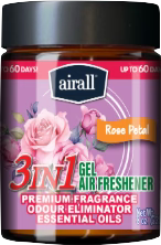 Airall Rose Petal 3 In 1 Gel Air Freshener (226g )