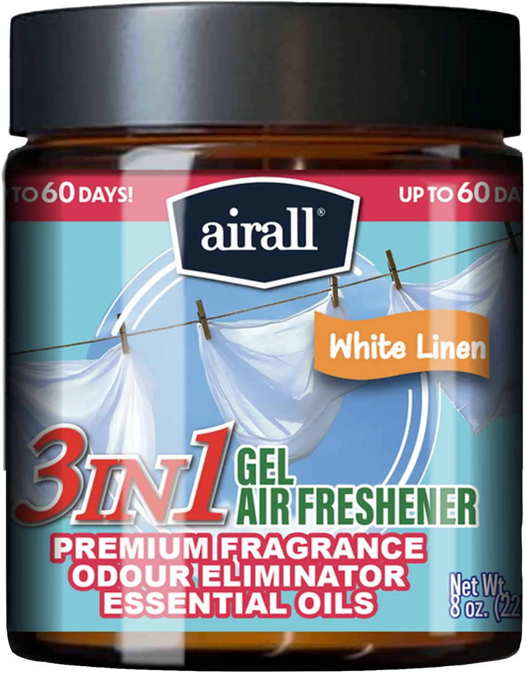 Airall White Linen 3 In 1 Gel Air Freshener (226g )
