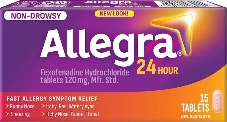 Allegra 24 Hour Fexofenadine Hydrochloride Tablets (120mg x 15 ct)