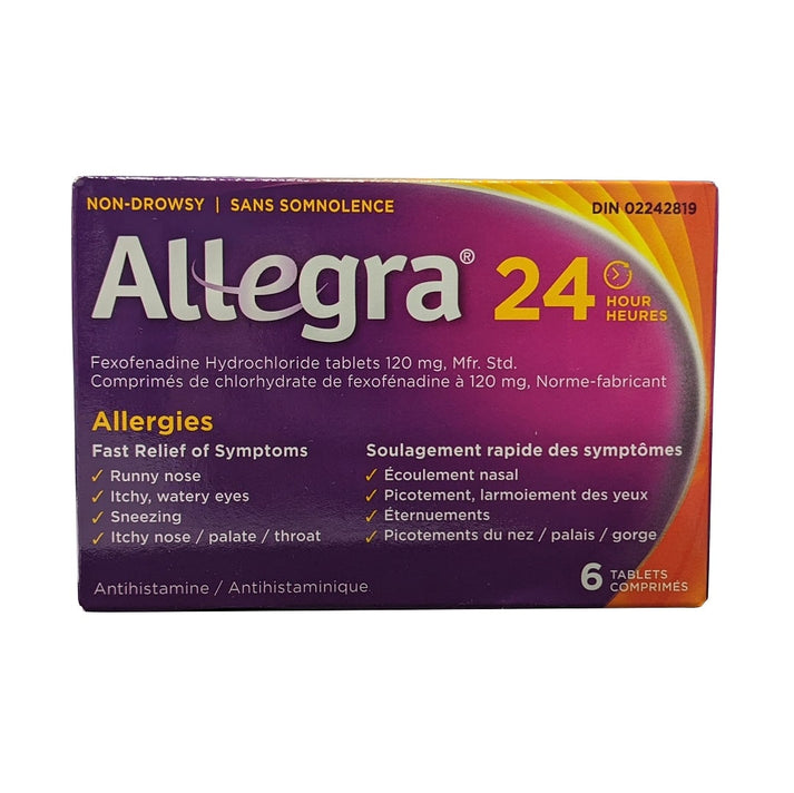 Allegra 24 Hour - Non Drowsy (6 Tablets) - Quecan