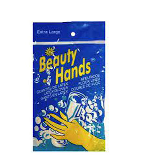Beauty Hands Rubber Gloves (Extra Large) - Quecan