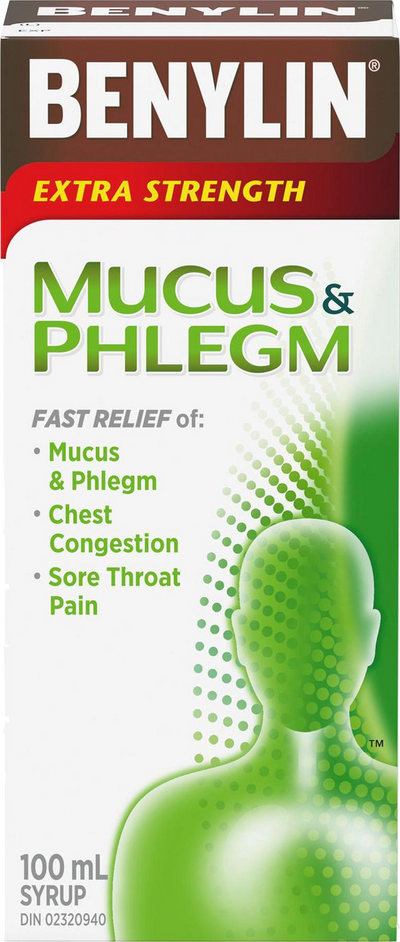 Benylin Extra Strength Mucus & Phlegm Syrup 100mL - Quecan