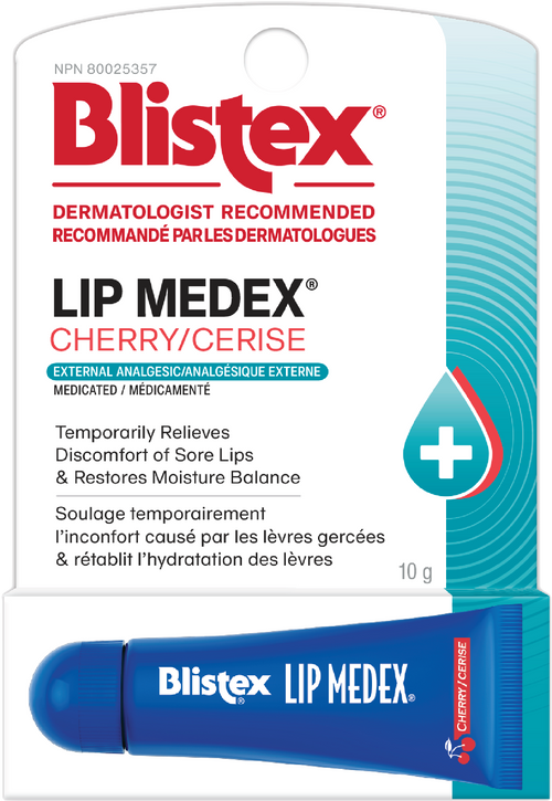 Blistex Lip Medex Cherry External Analgesic Medicated (12 x 10g ) - Quecan