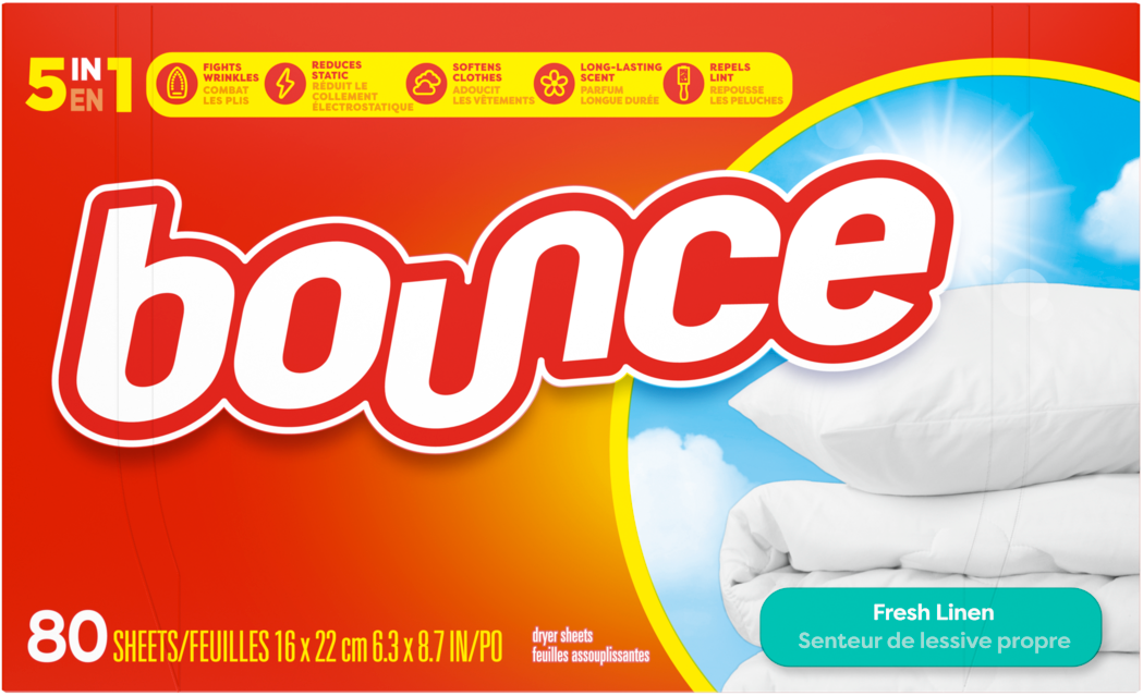 Bounce Fresh Linen Dryer Sheets (80ct) - Quecan