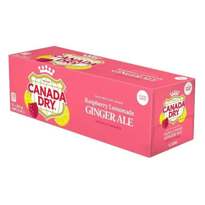 Canada Dry Ginger Ale Raspberry Lemonade (12 x 355mL) (Can Dep)