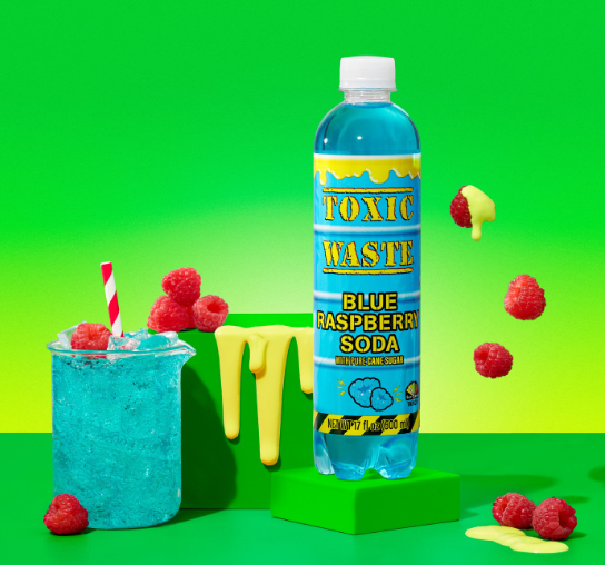 Toxic Waste Blue Raspberry Soda (12 x 500mL)(Eco Fee)