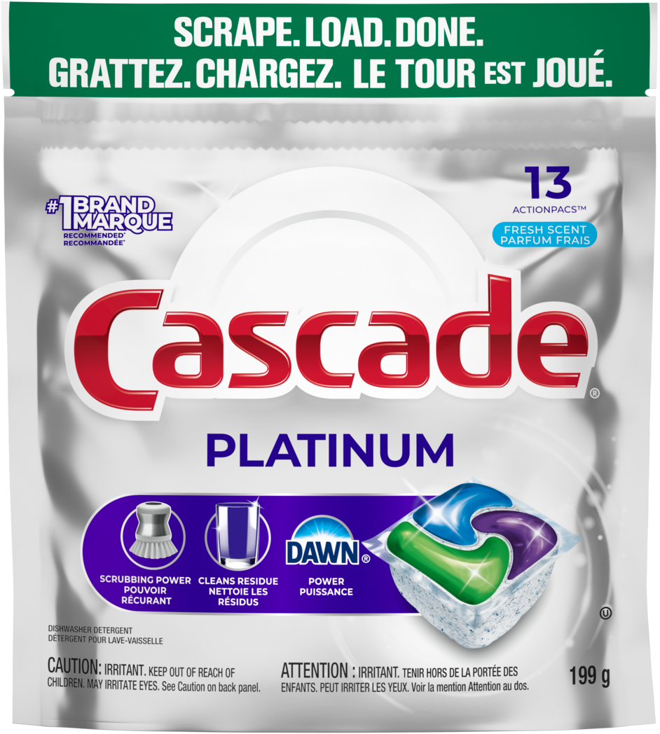 Cascade Platinum Fresh Scent Dishwasher Detergent Actionpacs (13ct) - Quecan