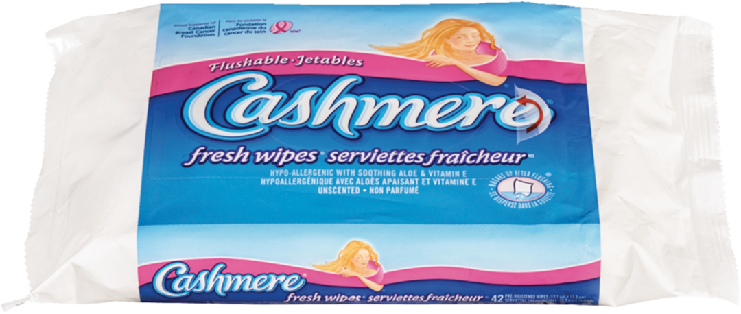 Cashmere Flushable Fresh Wipes (42ct) - Quecan