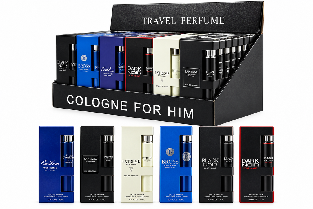 Men's Cologne Travel Perfume Display (Box of 48)