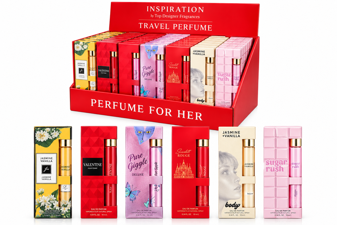 Women's Travel Perfume Display (Box of 48)