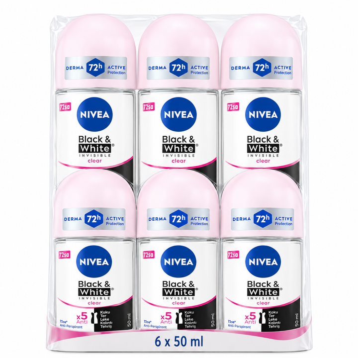 Nivea Roll On Anti Perspirant Deodorant (6 x 50mL)