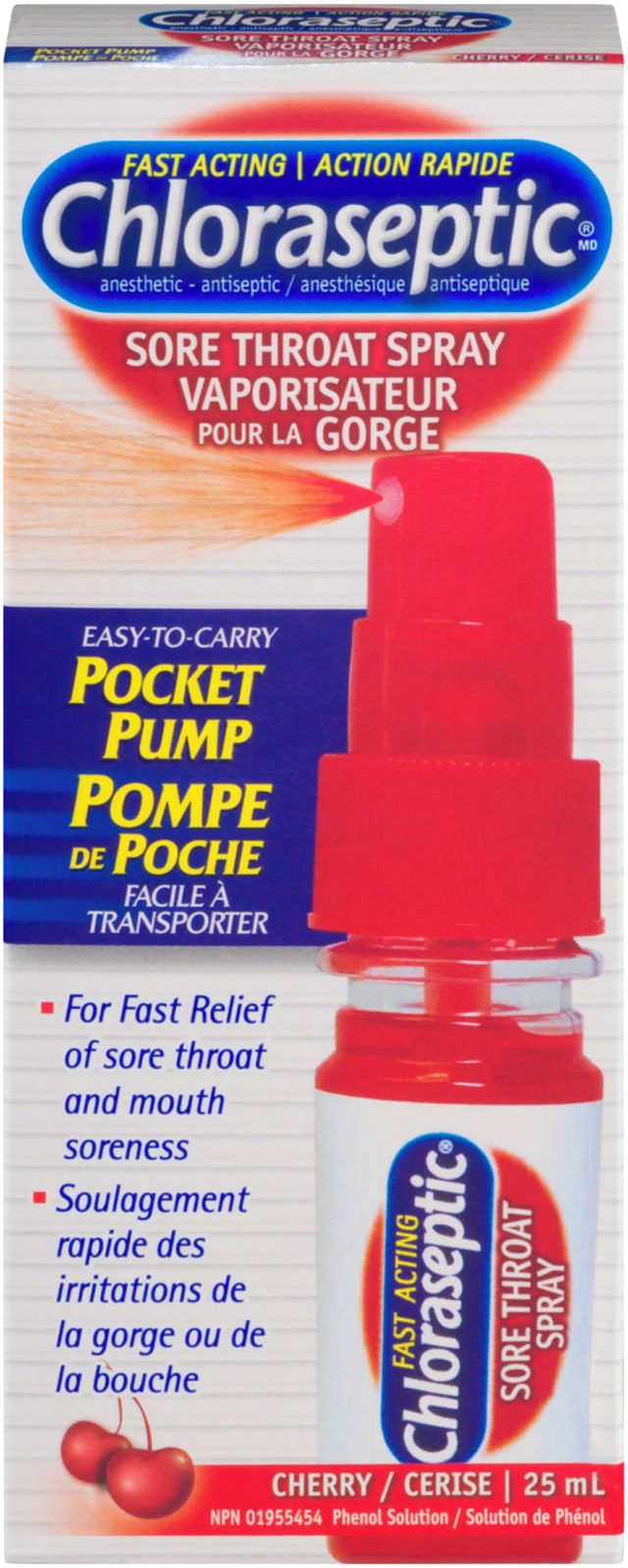 Chloraseptic Cherry Sore Throat Spray Pocket size ( 25ML) - Quecan