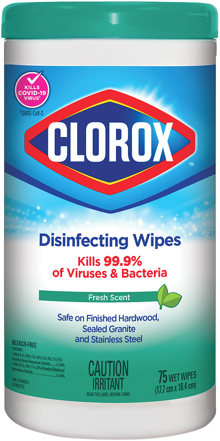 Clorox Disinfecting Wipes - Fresh Scent Bleach (Box of 75) - Quecan
