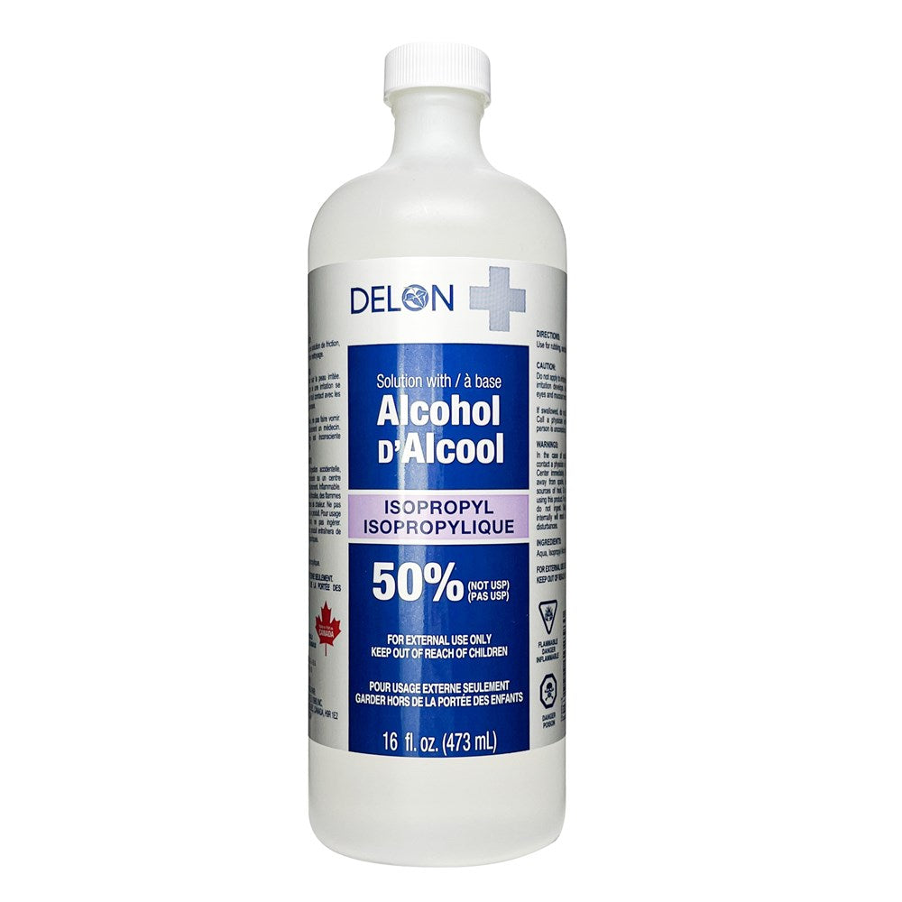 Delon Rubbing Alcohol Isopropyl 50% (473mL)