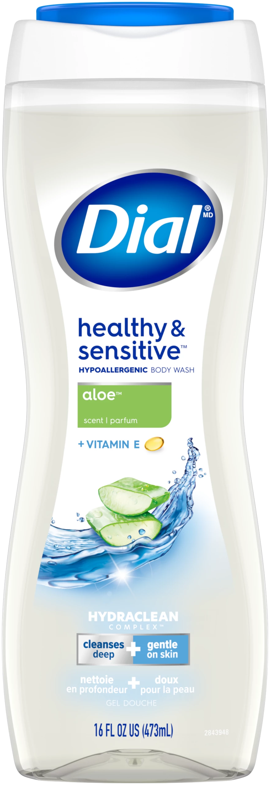 Dial Healthy & Sensitive Aloe Scent Hypoallergenic Body Wash 473mL - Quecan
