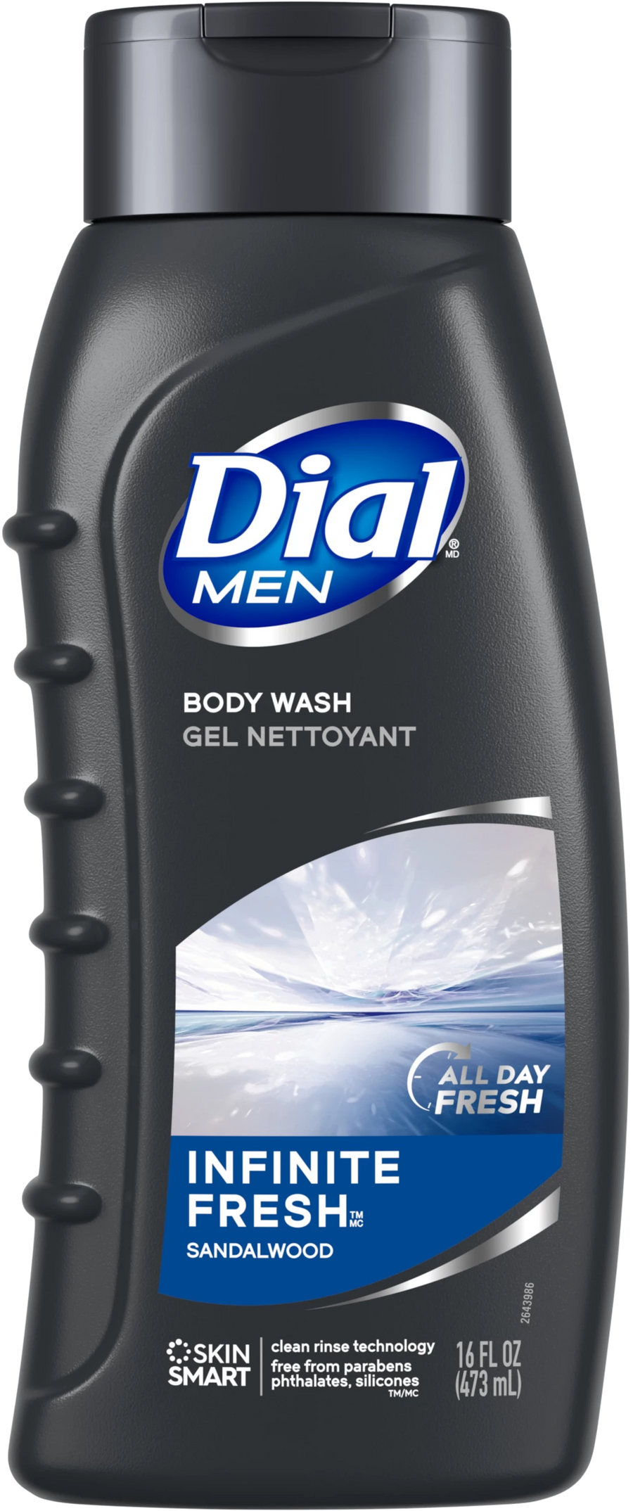 Dial Hair + Body Wash Gel - Infinite Fresh Sandalwood  (473ml) - Quecan