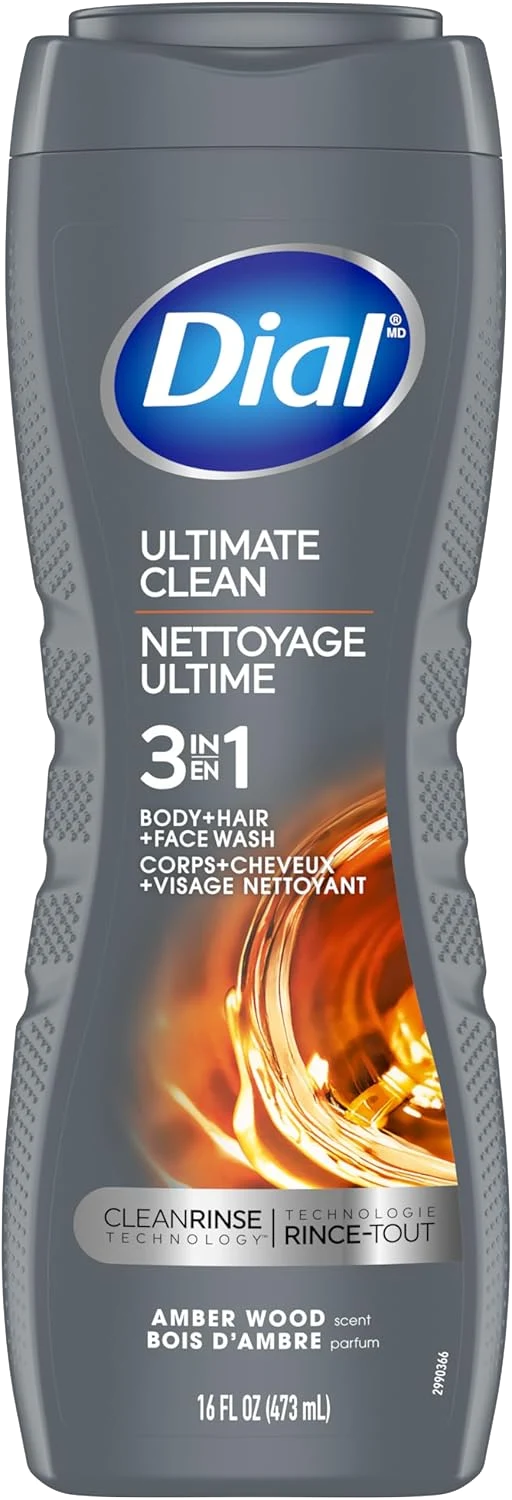 Dial Men Ultimate Clean 3 in 1 Body + Hair +Face Wash 473 ml - Quecan