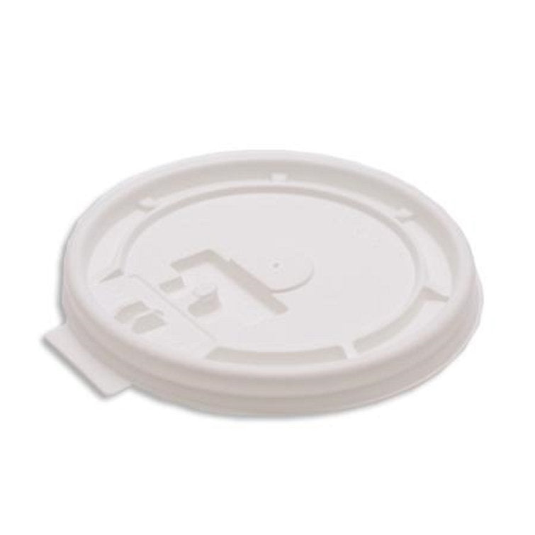 White Coffee Cups Lid 10oz 89mm-  (50 Cups) - Quecan