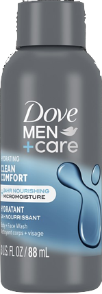 Dove Men+Care Clean Comfort Body + Face Wash (88mL) - Quecan