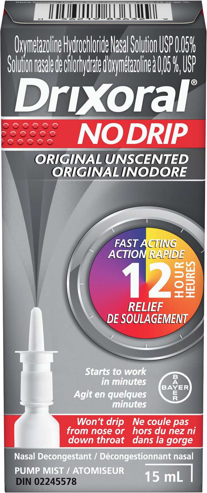 Drixoral No Drip Original Unscented Nasal Decongestant (15ml)