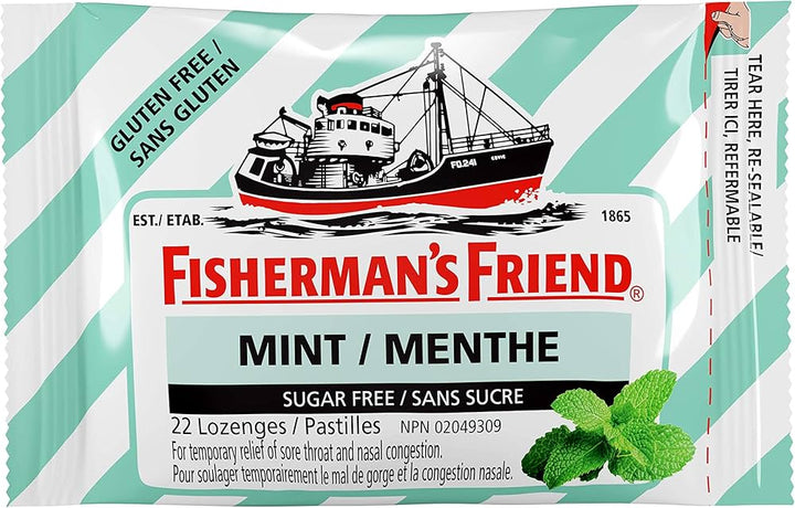 Fisherman's Friend   Lozenge Cough Drops - Mint (8 x 22ct)