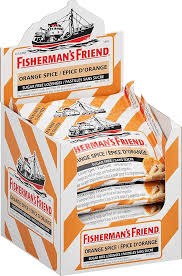 Fisherman's Friend   Lozenge Cough Drops - Orange Spice (8 x 22ct)