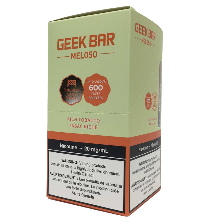 Geek Bar MELOSO Disposable Device 600 Puffs QC Compliant - Single (20mg/ml) - Quecan