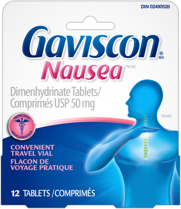 Gaviscon Nausea Dimenhydrinate Tablets USP (50mg 12ct)