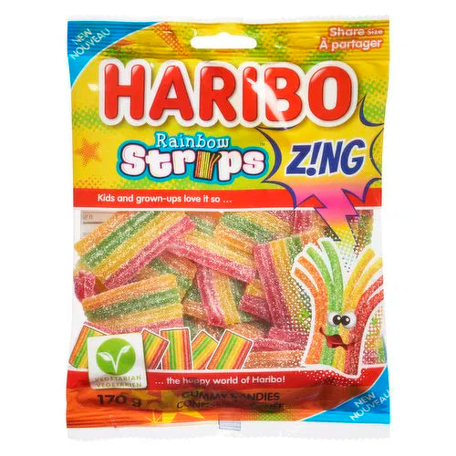 Haribo Rainbow Strips Zing (160g)(UK Exotic)