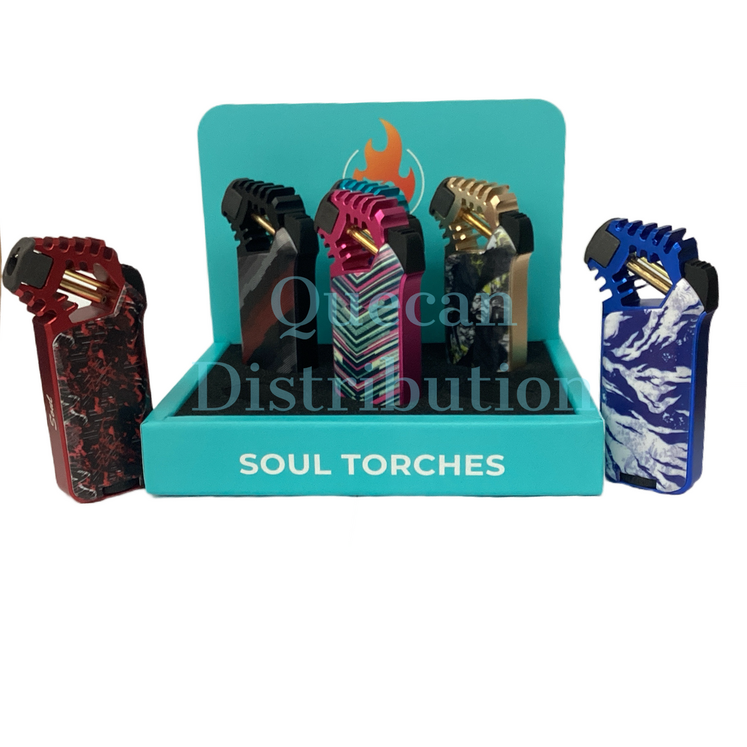 SOUL Bent Designed Torch Lighter Model 1821 (Pack of 6) - Quecan