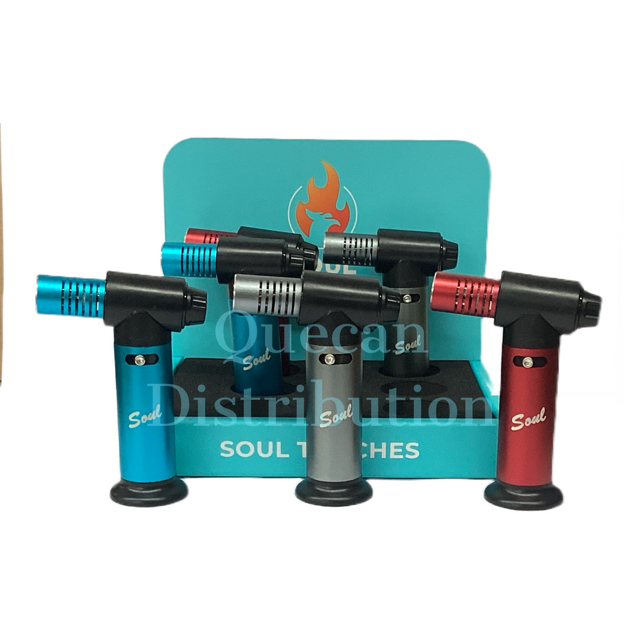 SOUL Torch Lighter Four Flame Model 1804 (Pack of 6) - Quecan