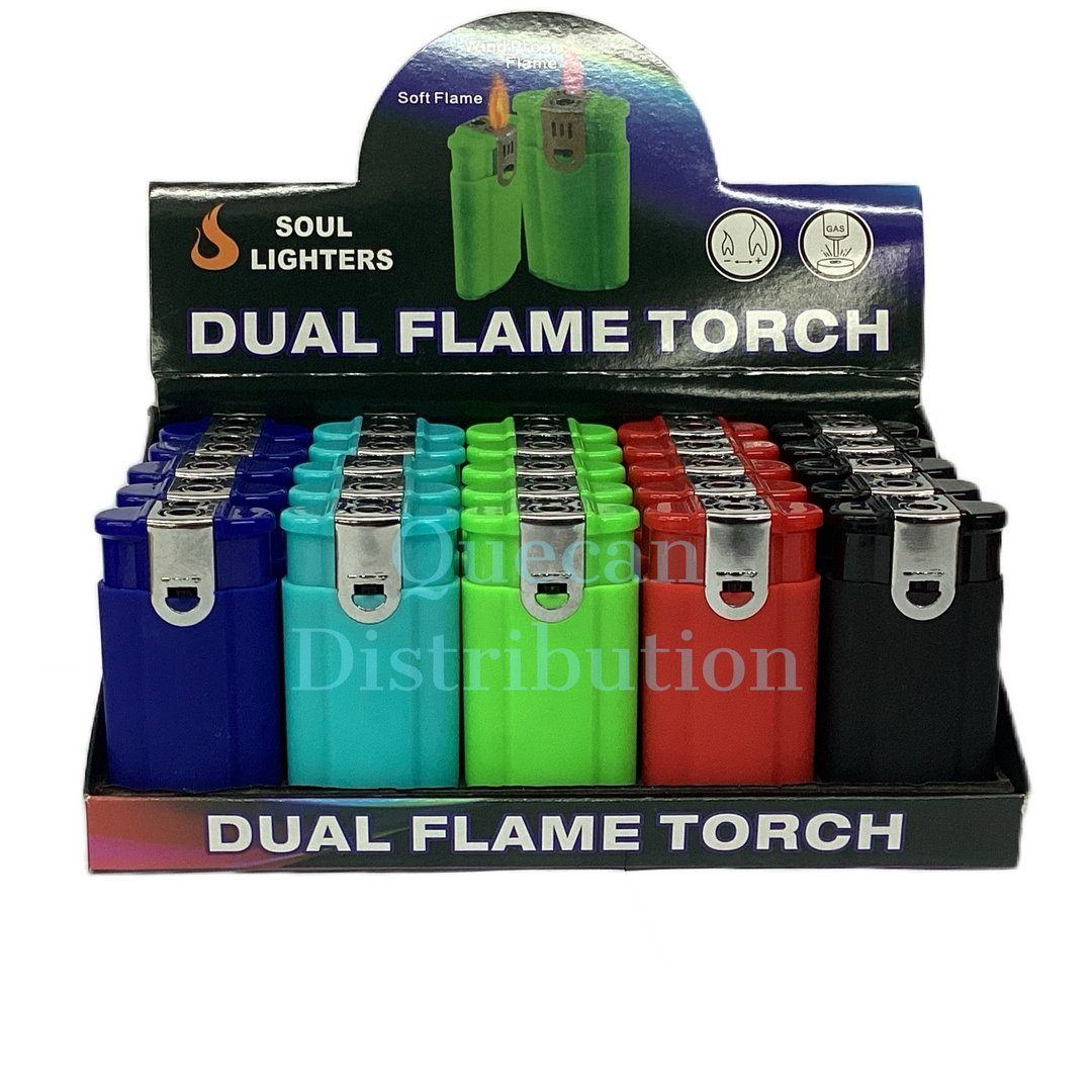 SOUL 2 IN 1 (Wind Proof Flame & Soft Flame) (Pack of 25) - Model 156 - Quecan