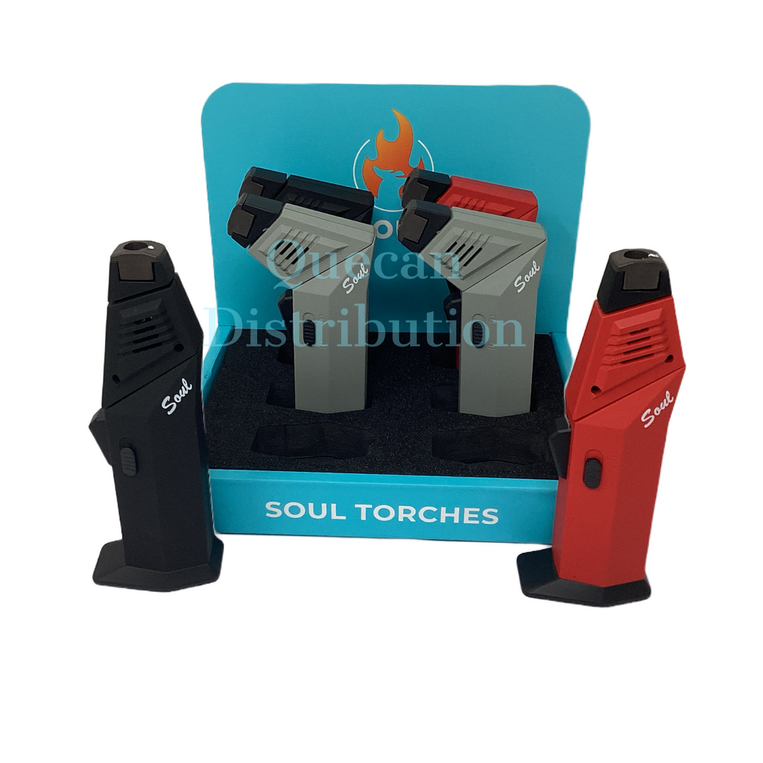 Soul Heavy Duty Torch Lighter Adjustable Head Model 1830 (Pack of 6) - Quecan