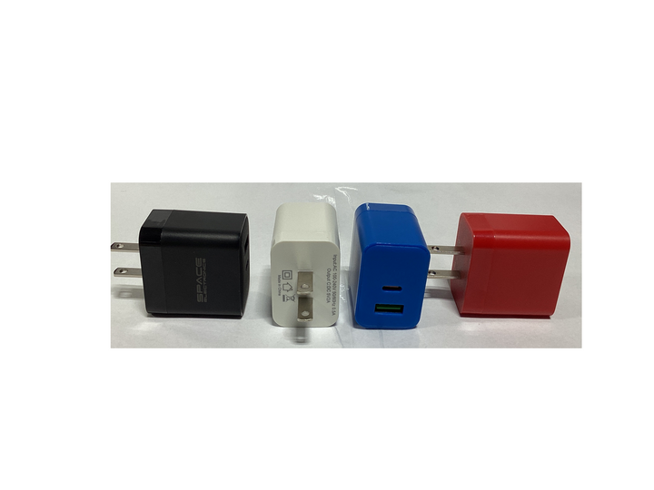 Space Electronic - USB + Type C Wall Charger (Pack of 10) - Quecan