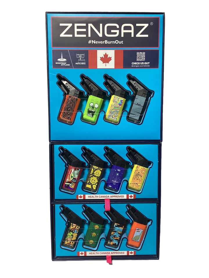 Zengaz (ZL-19) Seven Jet Mixed Design Lighter (Box of 48)
