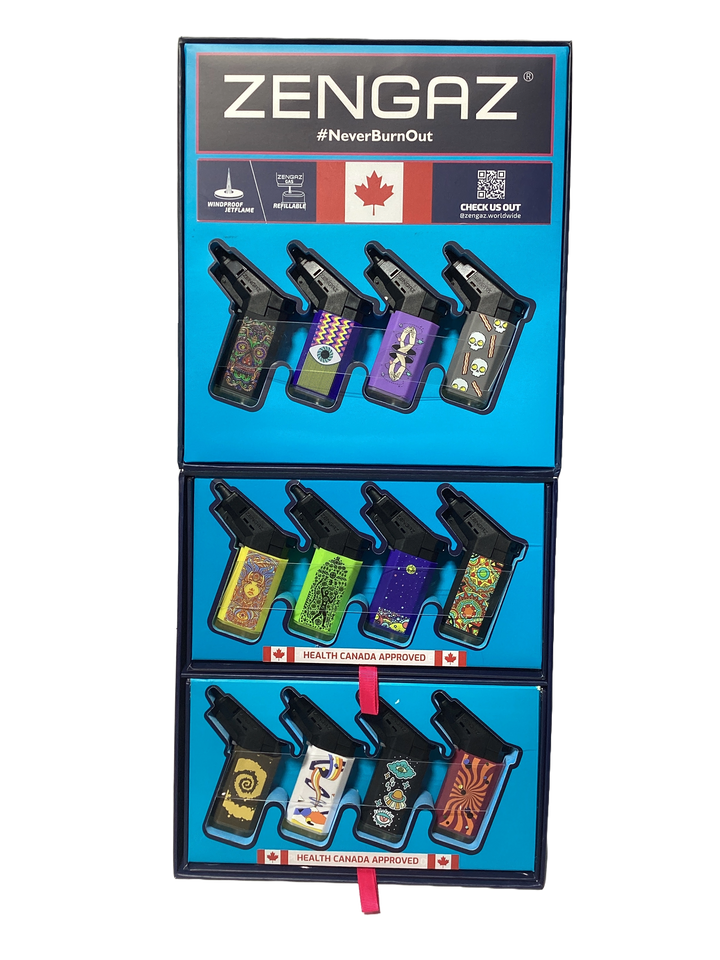Zengaz (ZL-19) Seven Jet Mixed Design Lighter (Box of 48)