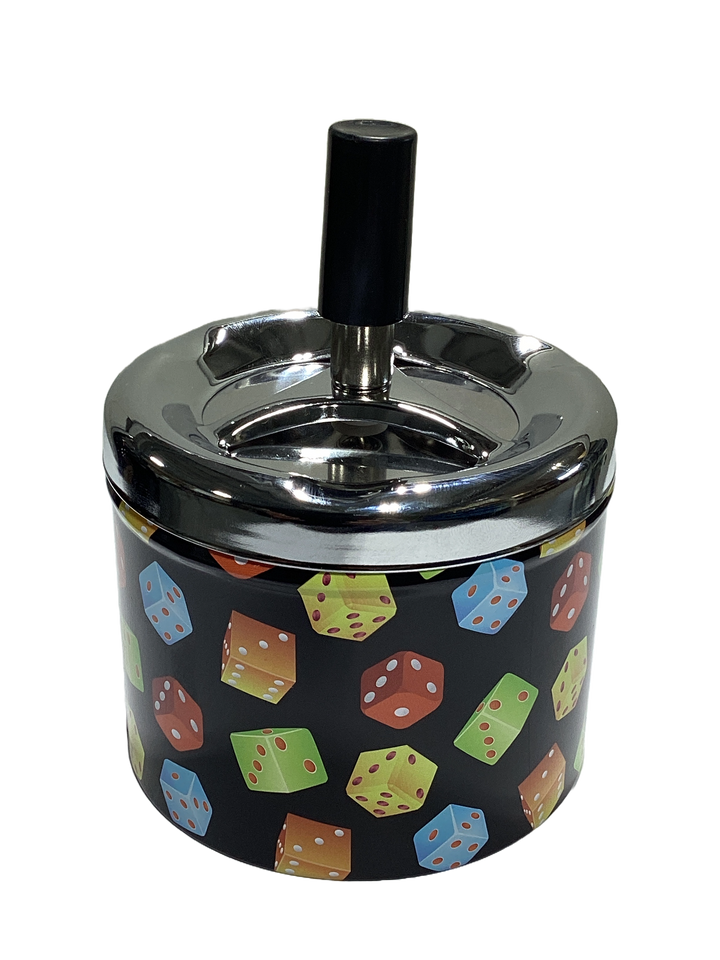 Metal Spinning Top Ashtray (7x9 cm) - Quecan