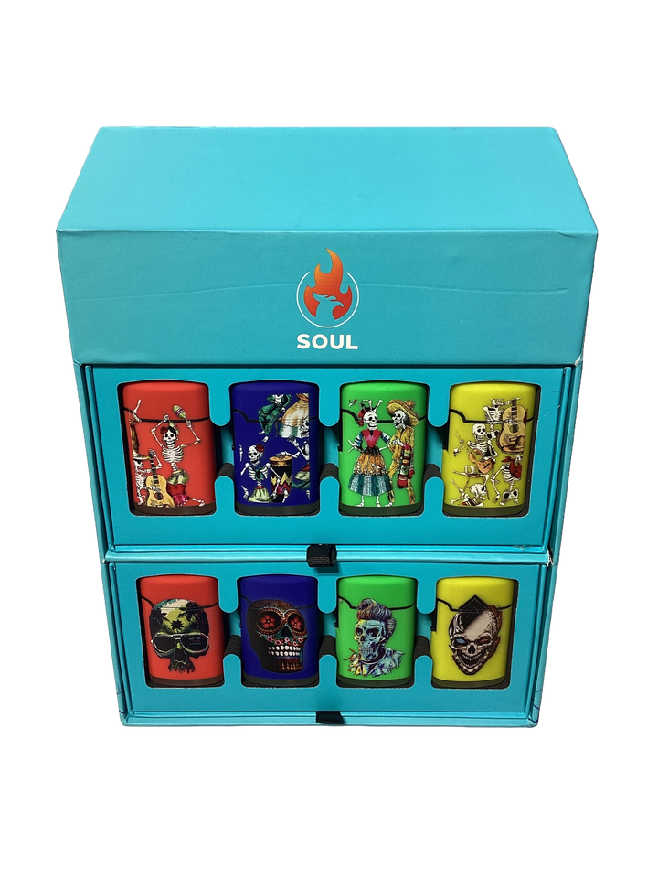 Soul Cube Torch Lighter 8 Skull Design (Box of 40)