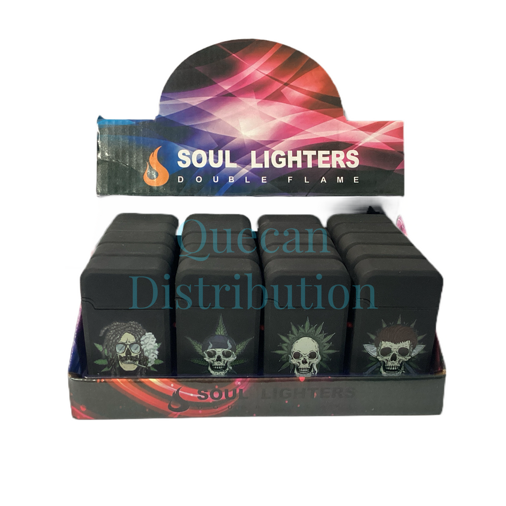 SOUL Lighter Small Double Flame - (Box of 20) - Quecan