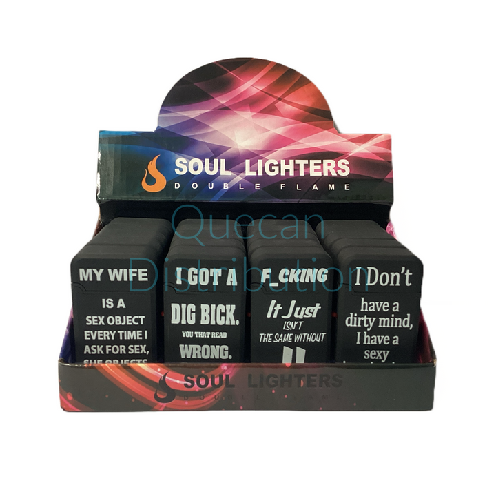 SOUL Lighter Small Double Flame - (Box of 20) - Quecan