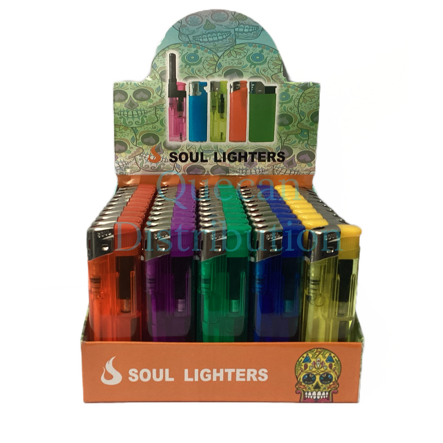 SOUL Classic Maxi Refillable Lighter - (Pack of 50) - Quecan