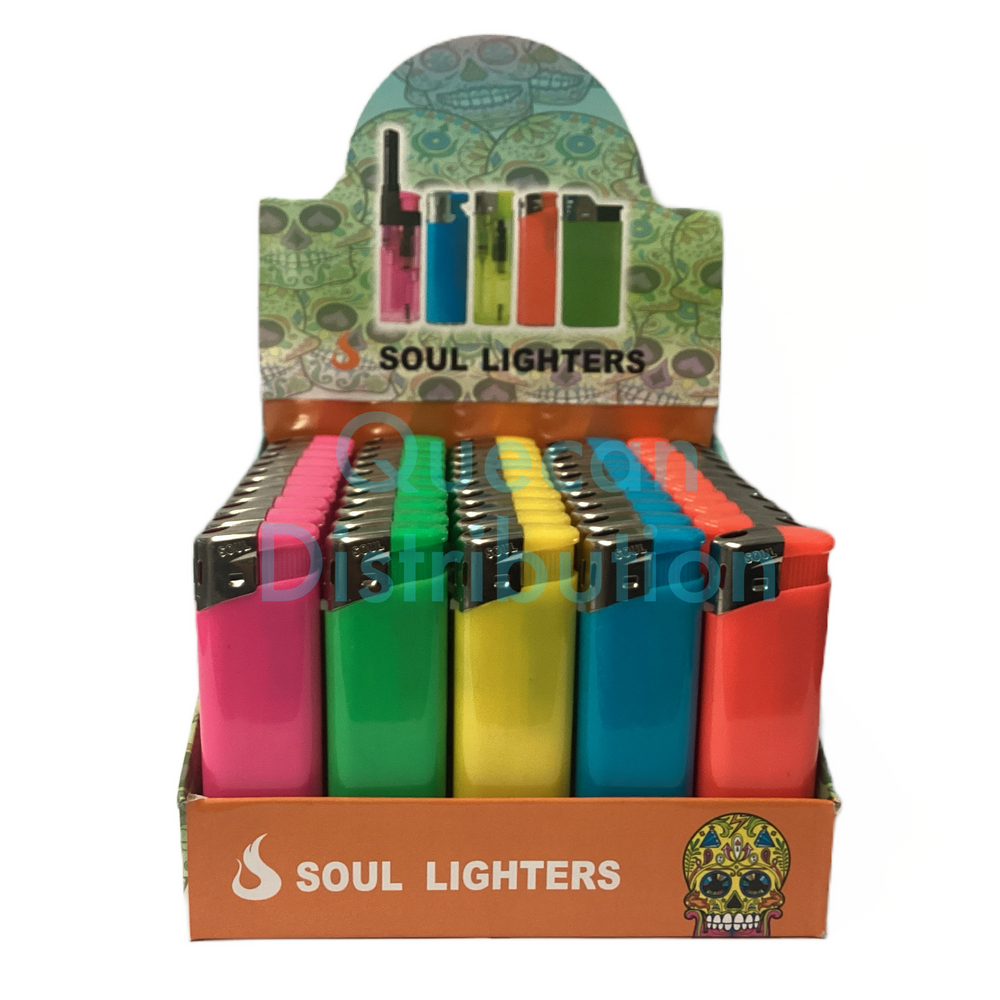 SOUL Classic Maxi Refillable Lighter - (Pack of 50) - Quecan