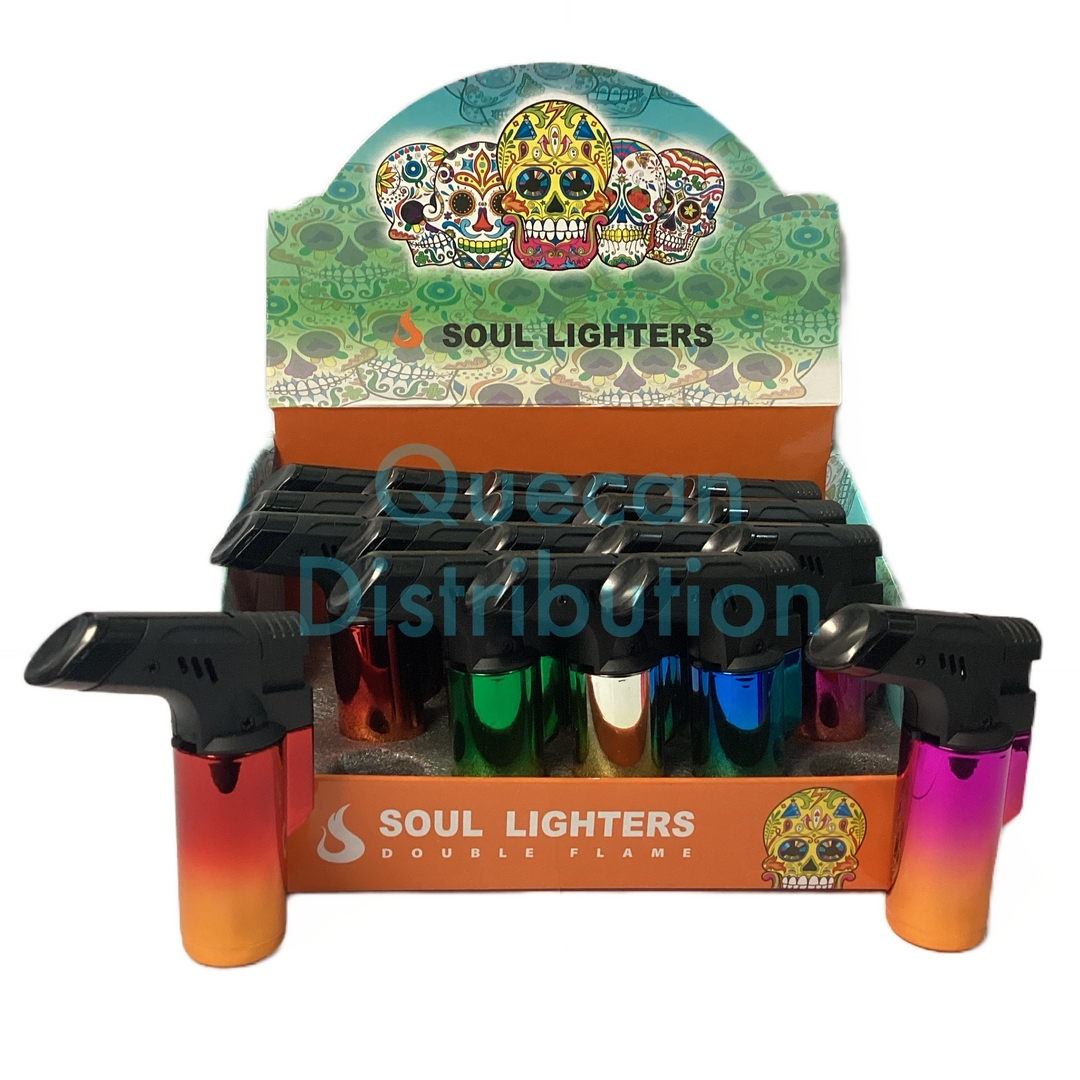SOUL Mini Torch Lighter with cover - (Box of 20) - Quecan