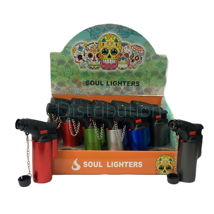 SOUL Mini Torch Lighter with cover - (Box of 20) - Quecan
